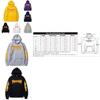 Felpa con cappuccio oversize stampa fiamme vestibilità larga casual per coppia
