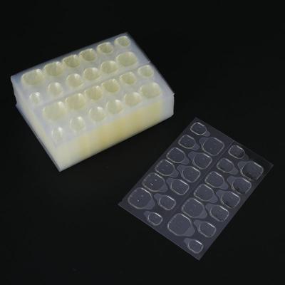 50 Fogli Nastro Biadesivo Adesivo Colla Sticker Colla per Unghie Finte per Tips Unghie Finte Clear Jelly Gel Pad Unghie Press-On Manicure