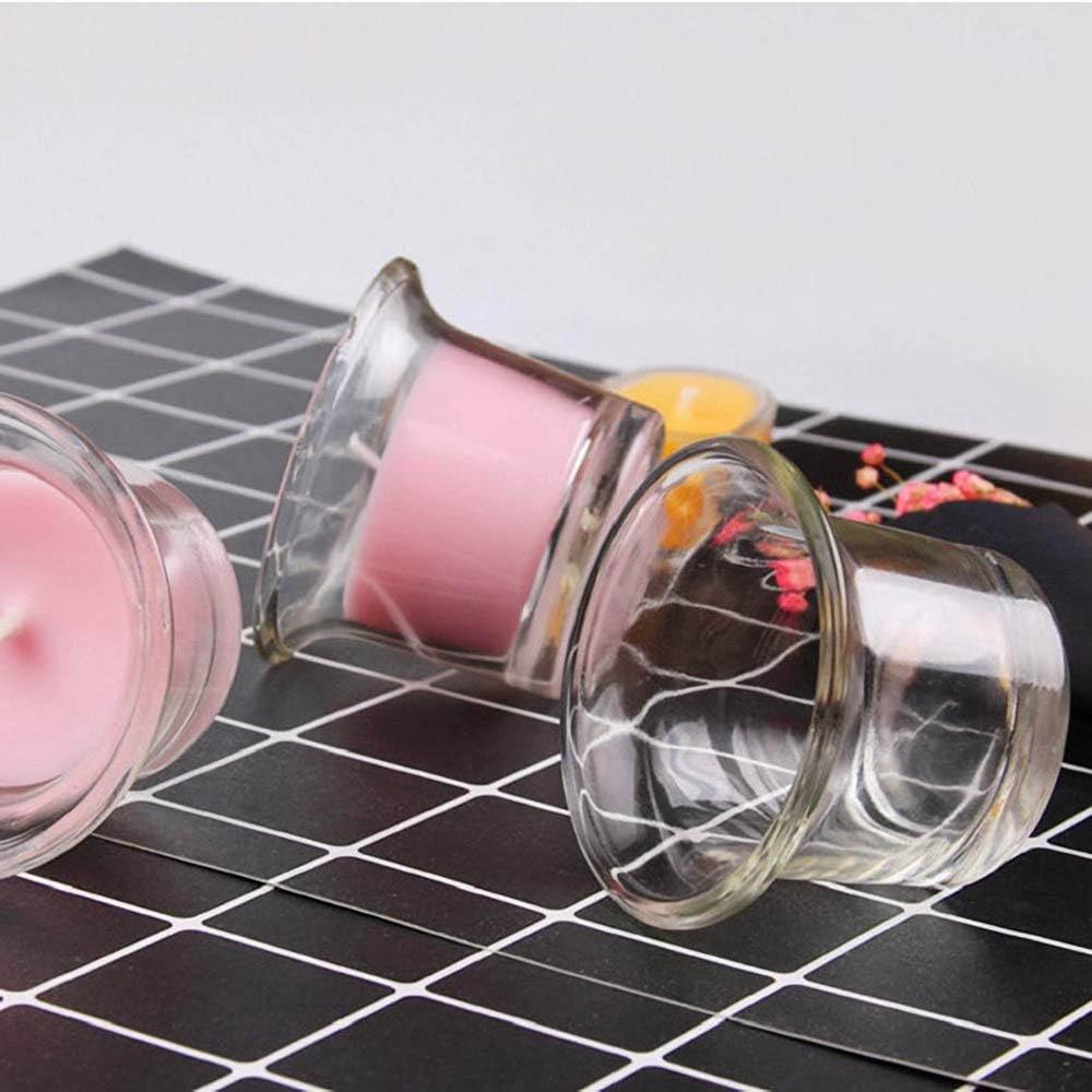 Clear Glass Oyster Tea Light Holders Candle Holders,2.5 Inch Hanging Votive Tealight Glass for Wedding,Birthday,Home Decoration