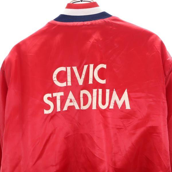 Swingster 90s Old CIVIC STADIUM Stajan L Red Series Quilted Nylon Jacket Men's Used