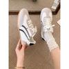 Farblich passende kleine weiße Schuhe Retro Schnür-Freizeitsportschuhe Damen Frühling neu vielseitige flache Schuhe