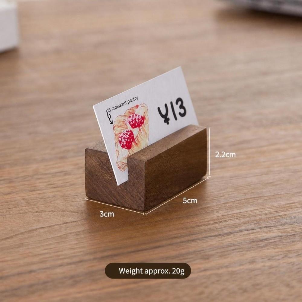 Multifunctional Card Display Stand Wooden Table Name Card Stand Portable Label Holder Retail Shop