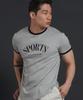 PHERMENON Muscle Fit Ringer Short Sleeve T-Shirt - Gray