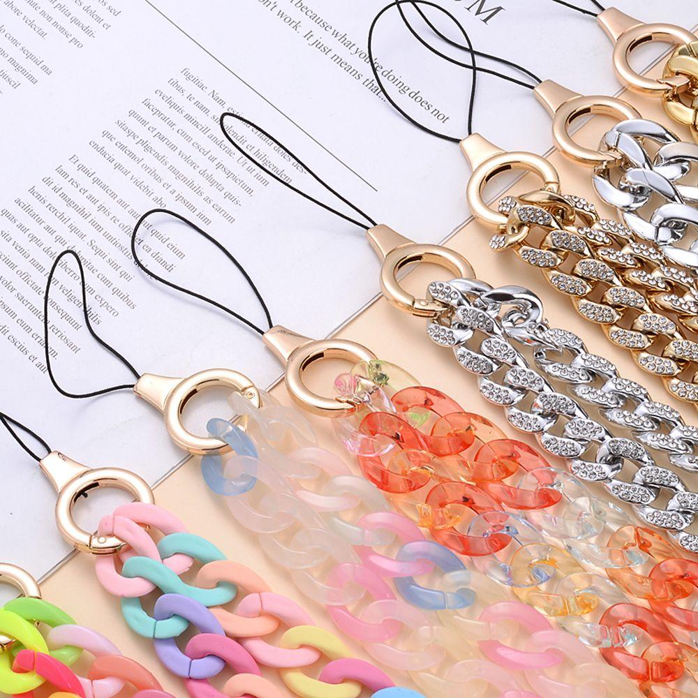 Charms Anti-fall Acrylic Jewelry Accessories Cell Phone Lanyard Phone Strap Mobile Phone Chain