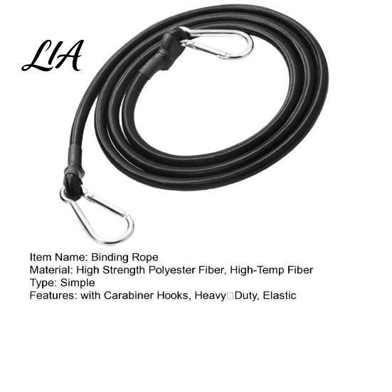 Elastic Tie Down Rope Bungee Cords with Carabiner Hooks, Heavy?Duty Outdoor Straps, Heavy Duty Binding for Securing Tarps, Tent, Luggage,