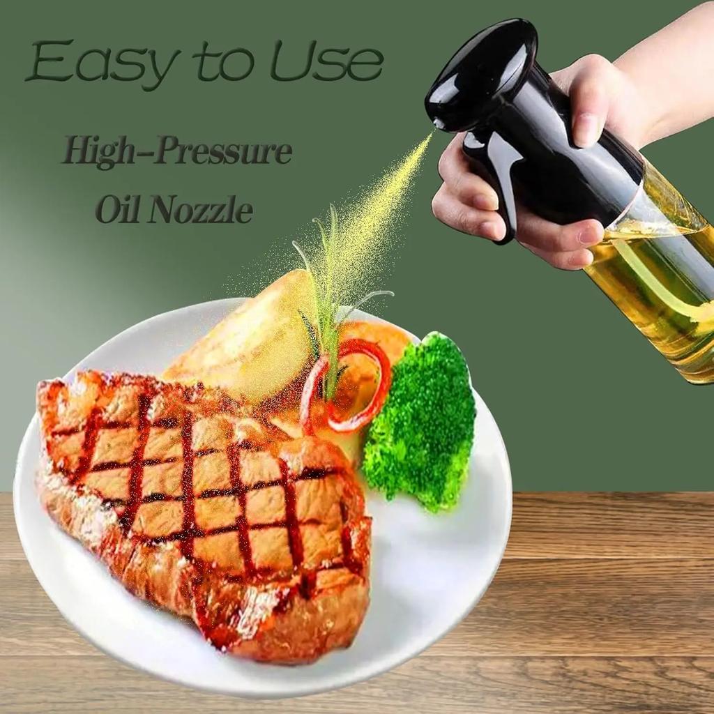 Olive Oil Mister Spray Bottle for Cooking - Cooking Oil Spray Bottle  Air Fryer Accessories - Refillable Glass Dispenser