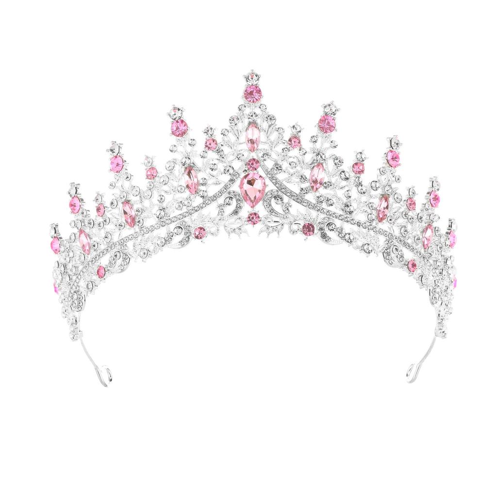 Queen Crown Rhinestone Birthday Headband - Alloy Bride Party Tiara Hair Accessory