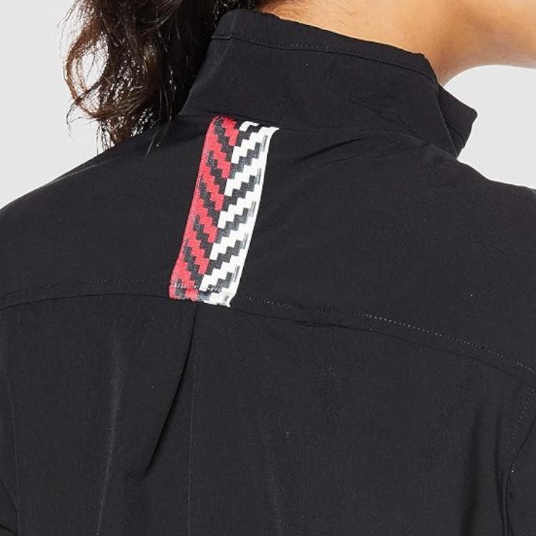 Adidas Logo Print Zip Casual Long Sleeve Jacket Women Jackets Black FS3801