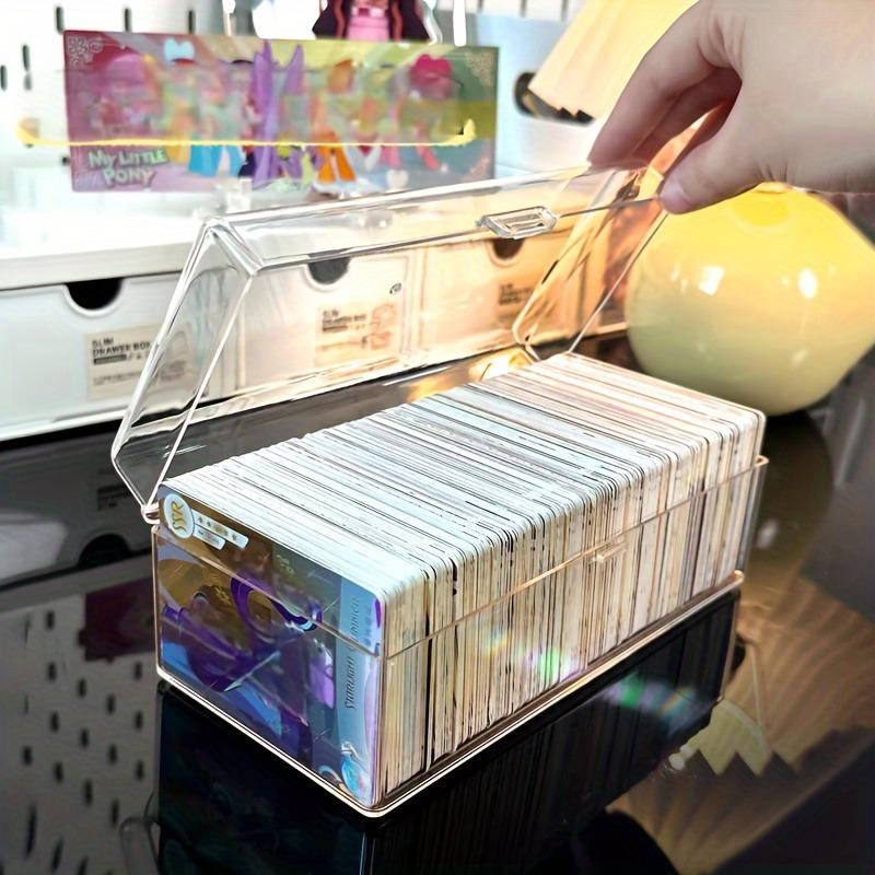 Card Storage Box Clear Acrylic Playing Cards Container Display Card Case Packing Poker Game Card Box Board Games Card Organizer