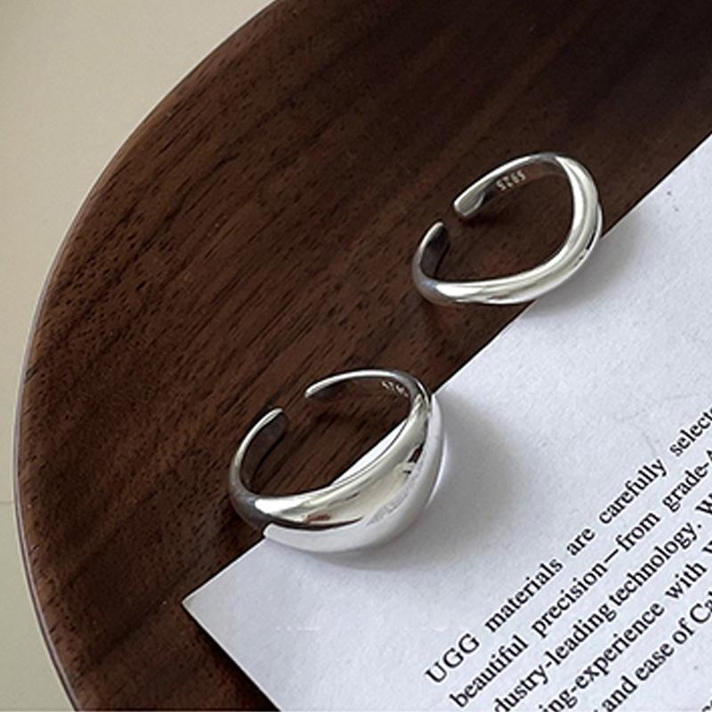 Irregular Shape S925 Sterling Silver Women's Ring - Personalized Trendy Korean Simple Band