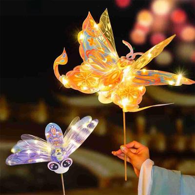 Handmade Mid-Autumn Festival Lantern DIY Luminous Paper Children's Handheld Lantern DIY Material Bag Luminous Paper