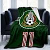 Mexico Football Team Emblem Printed Throws Blanket Soft Flannel Blankets for Couch Bed Gifts for Men Women Picnic Blanket Christmas Gifts