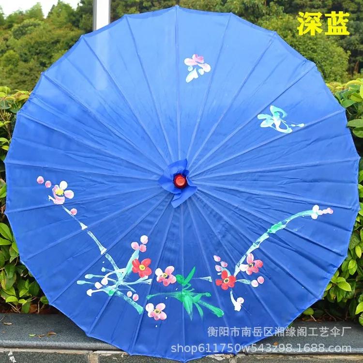 56cm Kunst Bambus Rahmen Seidenstoff Schirm Antiker Tanz Schirm Dekoration Restaurant Decke Dekorative Bar Einrichtung Handwerks Schirme