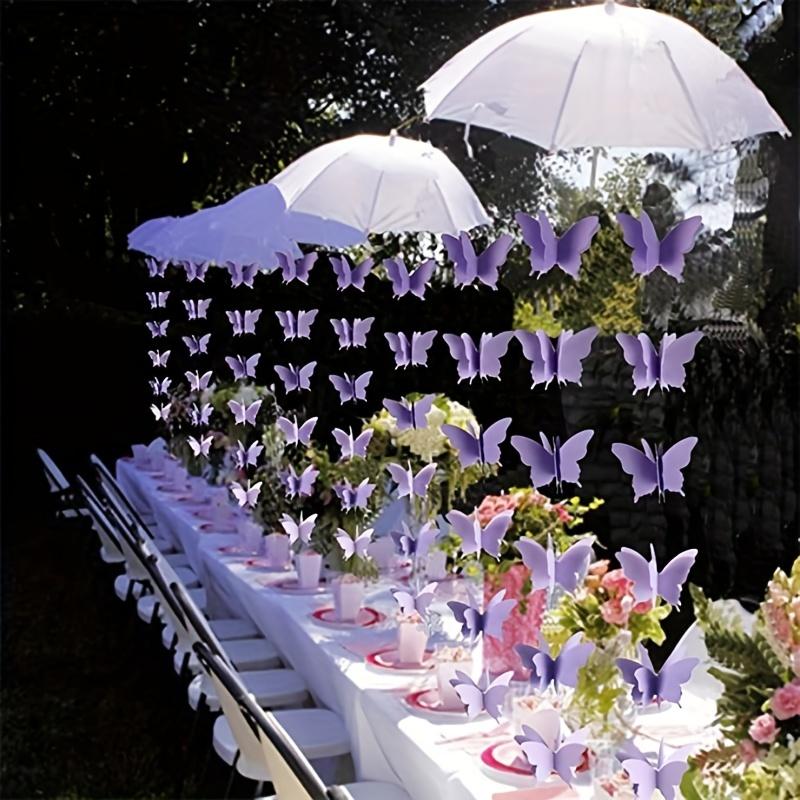 18pcs 3D Butterfly Banner Decorative Paper Garland for Wedding, Baby Shower, Birthday & Theme Decor Hanging Garland Paper