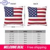 Usa Australia Flag Print Cushion Cover Super Soft Short Plush Pillow Covers 45*45 Throw Pillow Case Sofa Home Decor Pillowcase