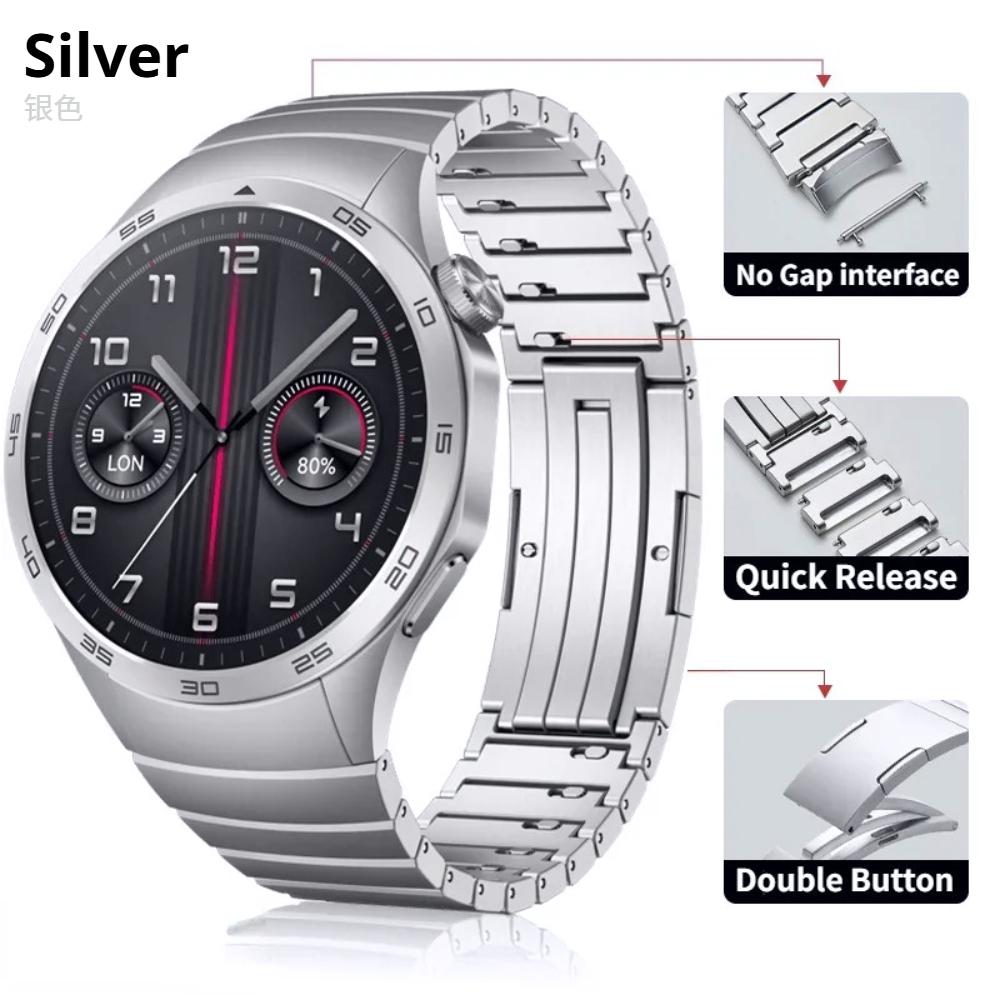 Oryginalny Metalowy Pasek Tytanowy Bez Szpar Dla Huawei Watch GT6 Pro 46mm Luksusowa Bransoleta Dla Huawei Watch GT 6 46mm Specjalistyczny Pasek Zegarkowy Z Szybkim Zapięciem