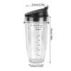 Transparent+Black Blender Cup Leak Proof Blender Tumbler for Ninja BL480BL482 Gym Use