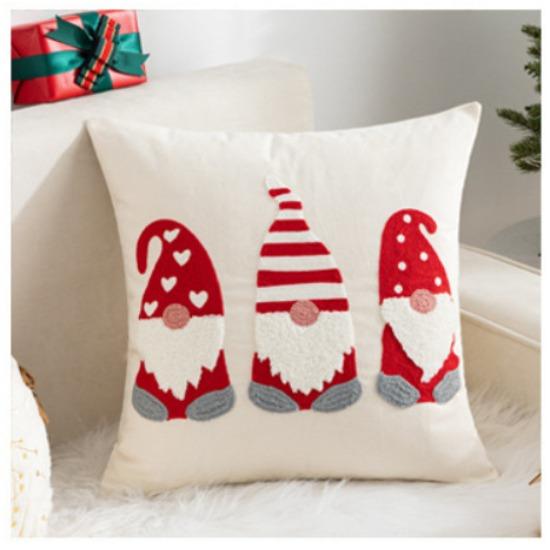 

Новая наволочка без наполнителя с мультяшным принтом Санта-Клауса, вышитая, подушка, праздничная декоративная наволочка 45 * 45cm (excluding core)
