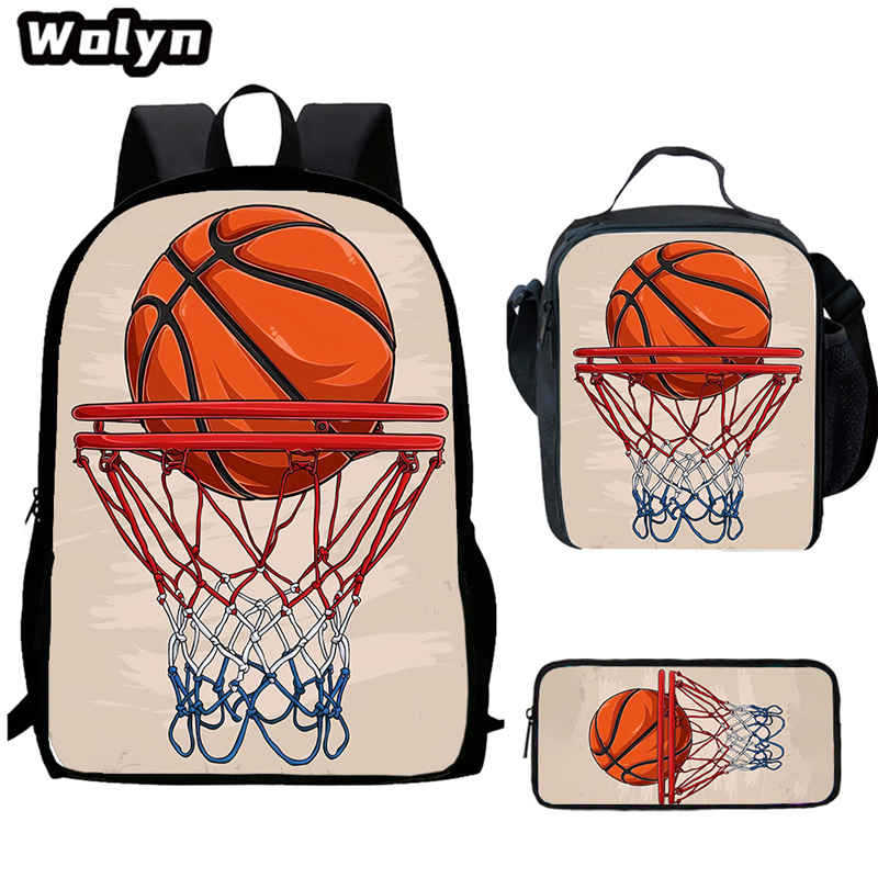 Basketball Basketball School Bag High Definition Printing Multifunctional Cross-Border Backpack