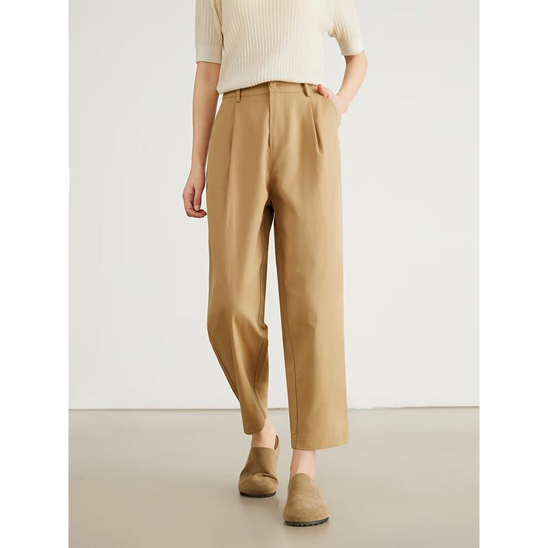 

Женские брюки гаремы с высокой талией и прямыми штанинами M