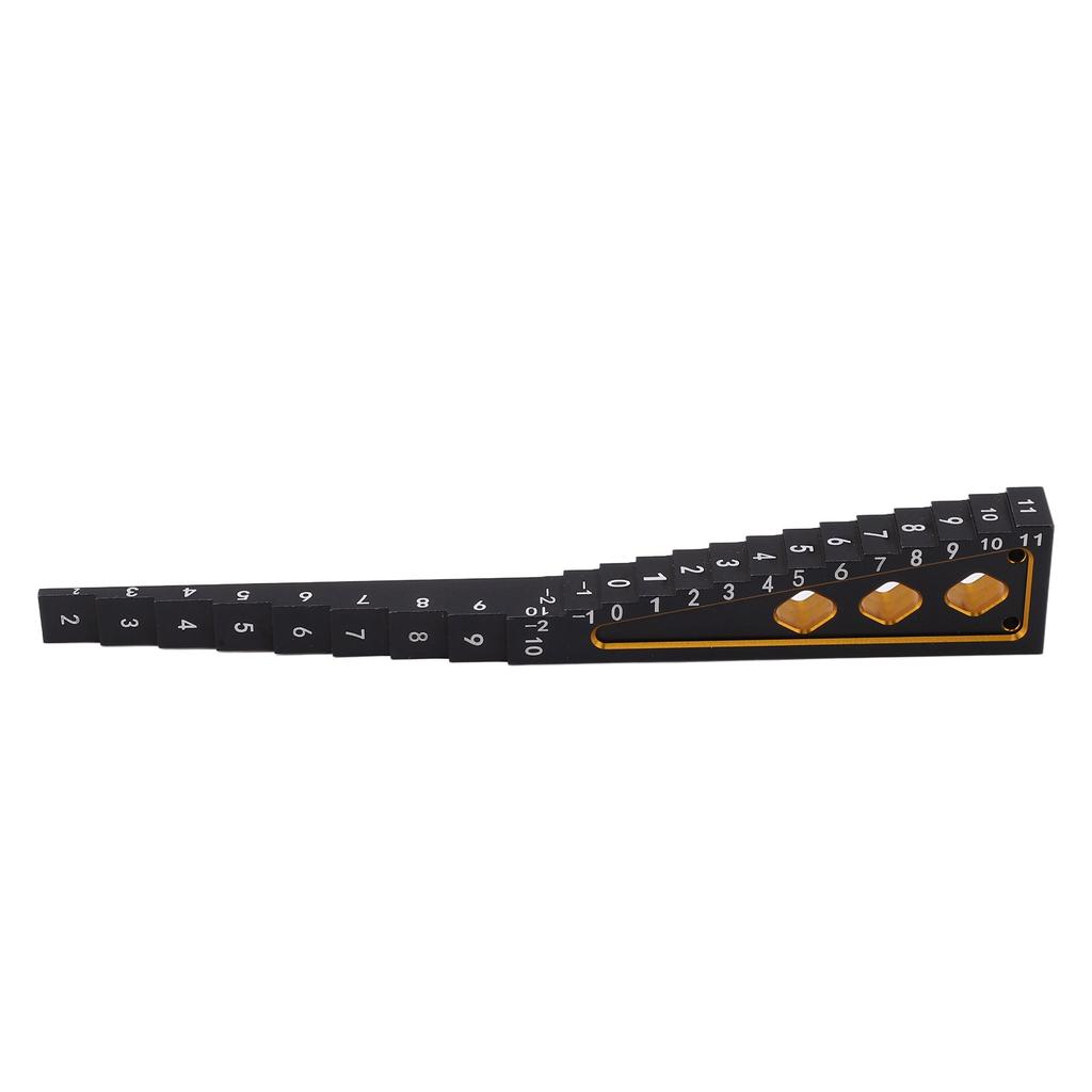 Ride Height Gauge Accurate Measurement Aluminum Alloy RC Height Measuring Ruler for 1 8 1 10 RC Car ChassisBlack Gold