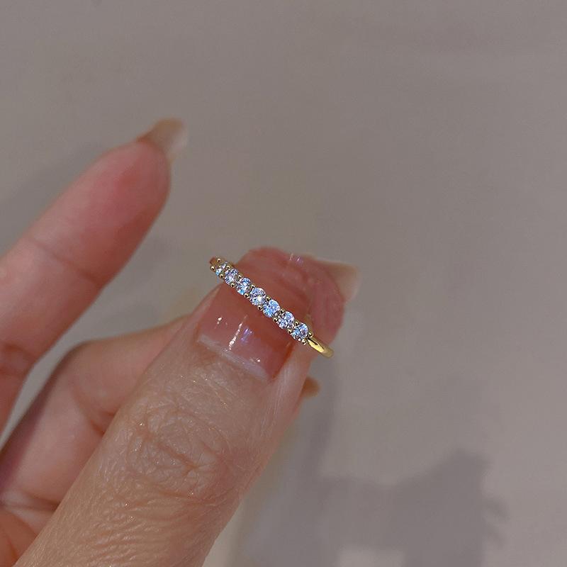 Mode Glänzende Blaue Kristall Planet Ringe Y2K Emo Mädchen Fee Exquisite Offene Finger Ring Frauen Hochzeit Party Trendy Schmuck