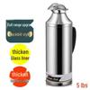 Extra Thick Stainless Steel Insulated Hot Water Bottle with Commercial Glass Liner - Classic Household & Office Use