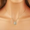 Nidin New Fashion Religious Style Pave Shiny Crystal Zircon Charm Pendant Necklace For Women Daily Party Wholesale Accessories