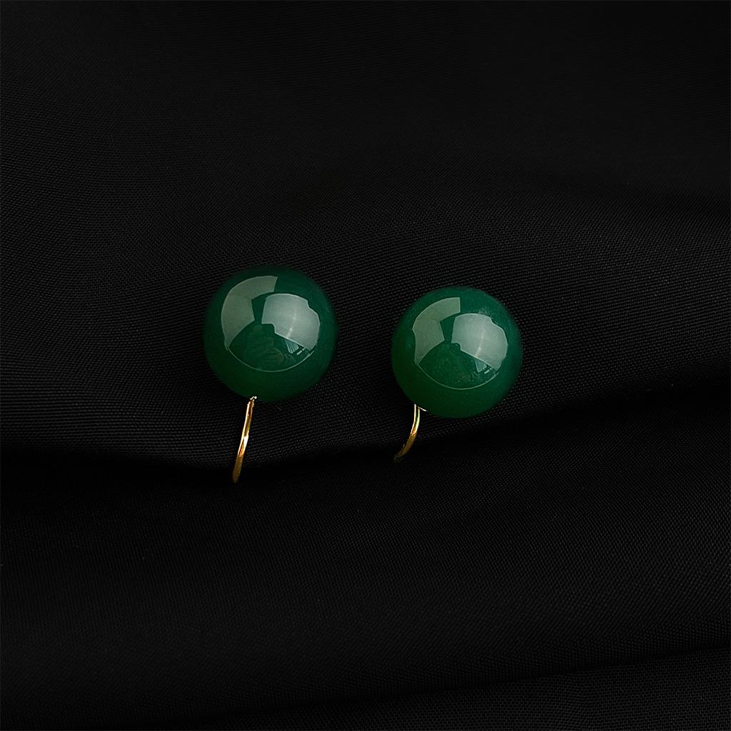 18K Gold Plated Clip-on Enamel Flower Earrings - Non-Pierced, High Color Retention