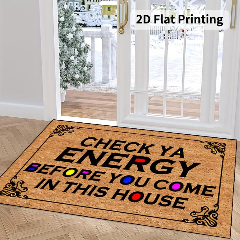VIKAMA Minimalist Letter Doormat: Stain-Resistant and Non-Slip Entryway Mat for Hallways, Bathrooms, and Toilets—Home Decor 40x60cm