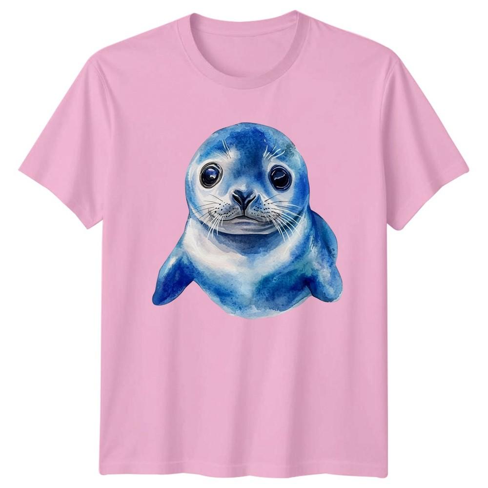 Watercolor Seal TShirt Marine Animal Nature Graphic Gift For Him And Her