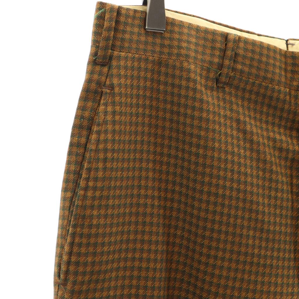 super crease durably pressed 70s 80s Vintage Rocket Talon Check Pattern Long pants Men's Used