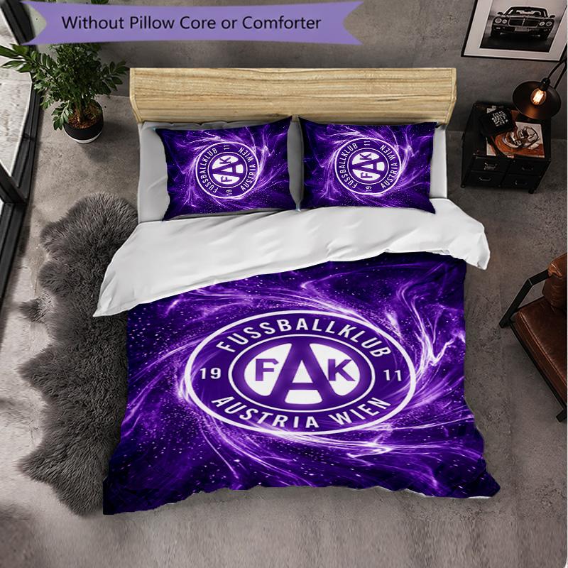 Austria Wien FC Themed Bedding 3Pcs Duvet Cover Set Decorative Bed Linen For Teen Room Home Decoration