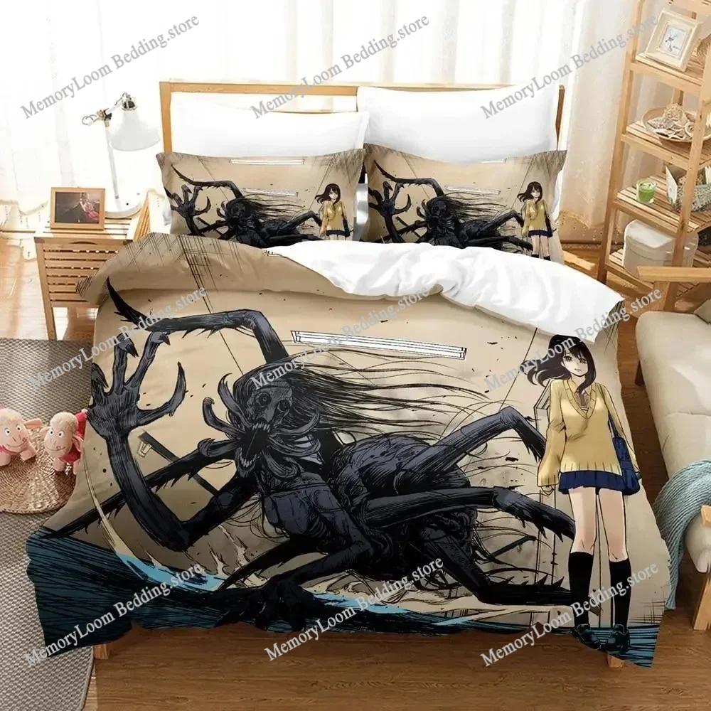 Mieruko-chan Modern Bedding Set Single-Twin-Full-Queen-King Size Adult Kid Bedroom Breathable Duvet Cover 3D Print Vibrant Anime