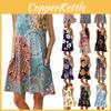 Women's Summer Boho Floral Tank Dress With Comfortable Loose Fit For Casual Beach Outings