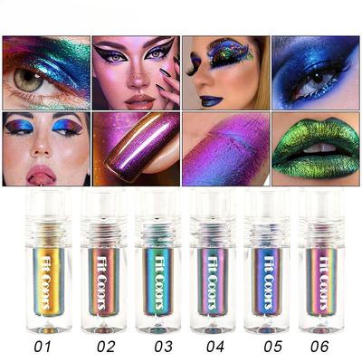 Warm-changing 6-color Dragon Liquid Eyeshadow Diamond Bright Shiny High-gloss Eyeshadow