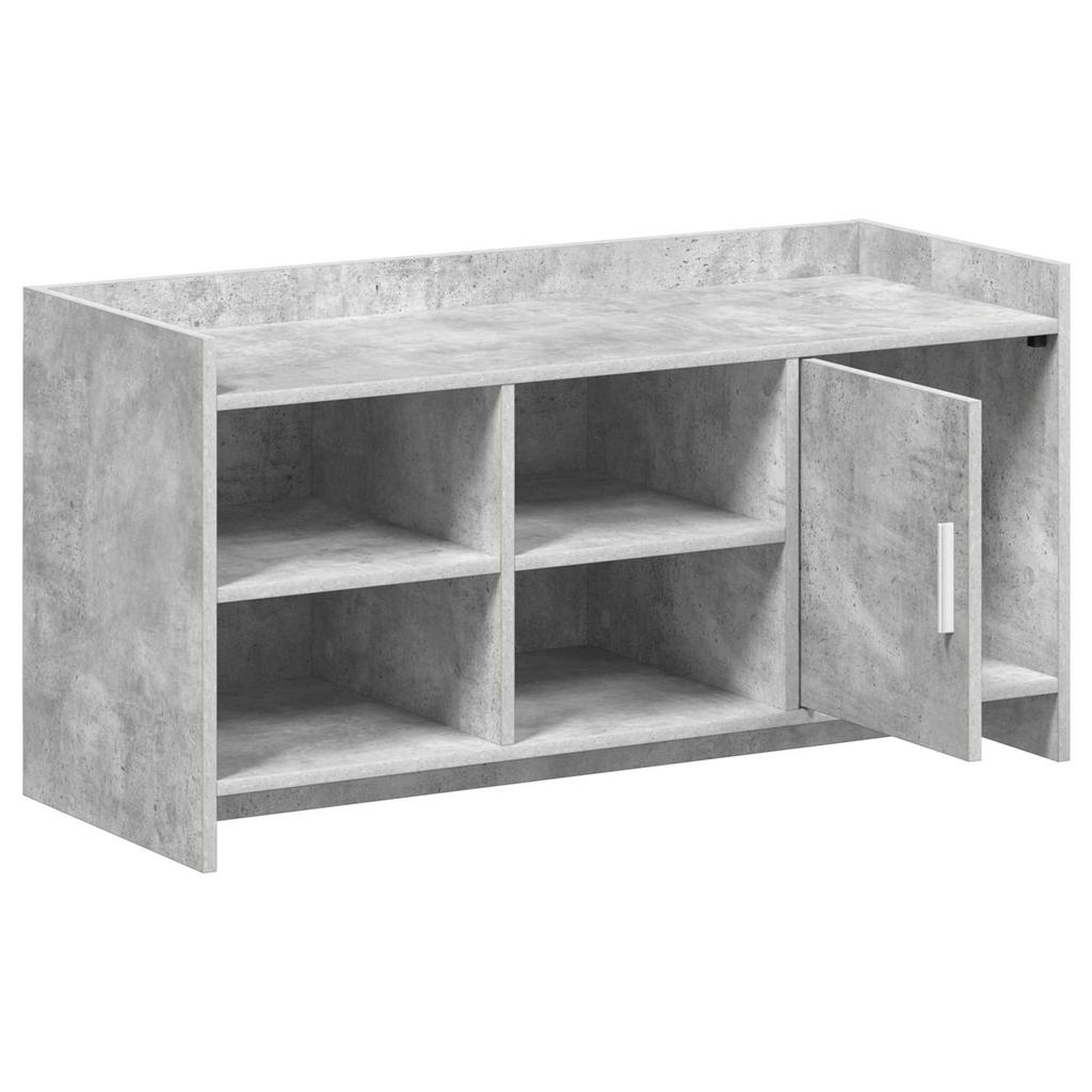 Shoe Cabinet with Door Concrete Grey 100 x 39.5 x 51 cm Particleboard