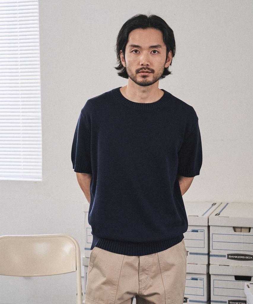 MANNERGRAM 100% Soft Cotton 3-Ply Round Short Sleeve Knit - 4 Colors