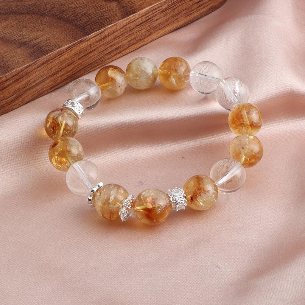 Natural Citrine Bracelet Exquisite Wealth Gathering Good Luck Bead Bracelet