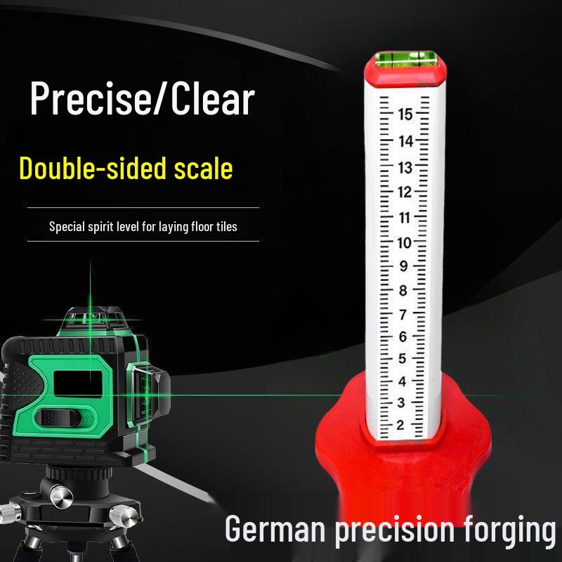 Four-Sided Floor Tile Leveling Ruler: Professional Height Equalizer