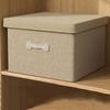 Cotton Linen Fabric Storage Box Drawer-type Covered Organization Box  Sundries Storage