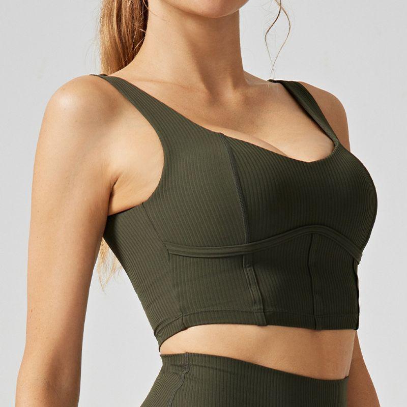 

Guangzhou Jinke Sporting Goods Co., Ltd. High-Strength Sports Underwear Women Shock-Proof Running Shock-Absorbing Vest-Style Yu Kombu Green-dark Green XL