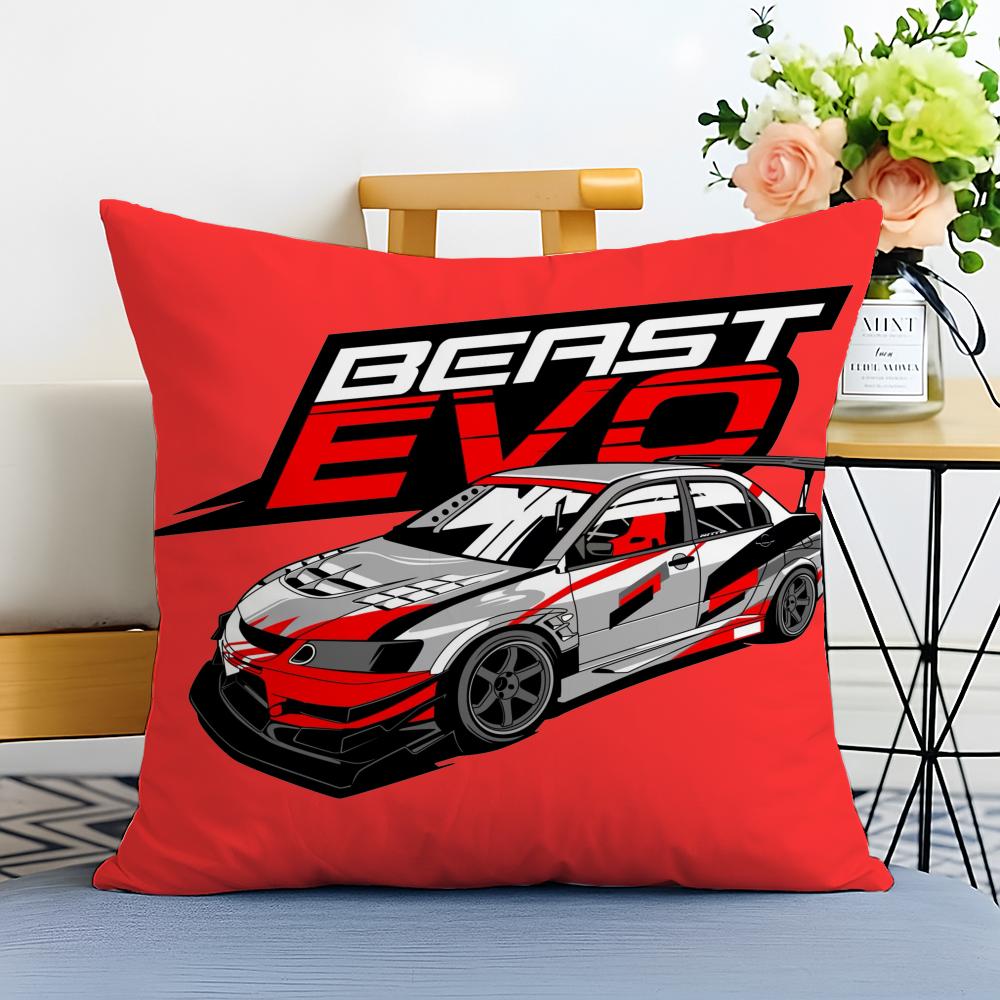 sports car illustration Cushion Cover Washable Linen comfort Soft  for Sofa Bed Cozy Home Room Decor