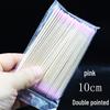 Pink Double-Ended Embroidery Cotton Swabs: Multi-Functional Eyeliner and Nail Art Cleaning Tool (7cm)