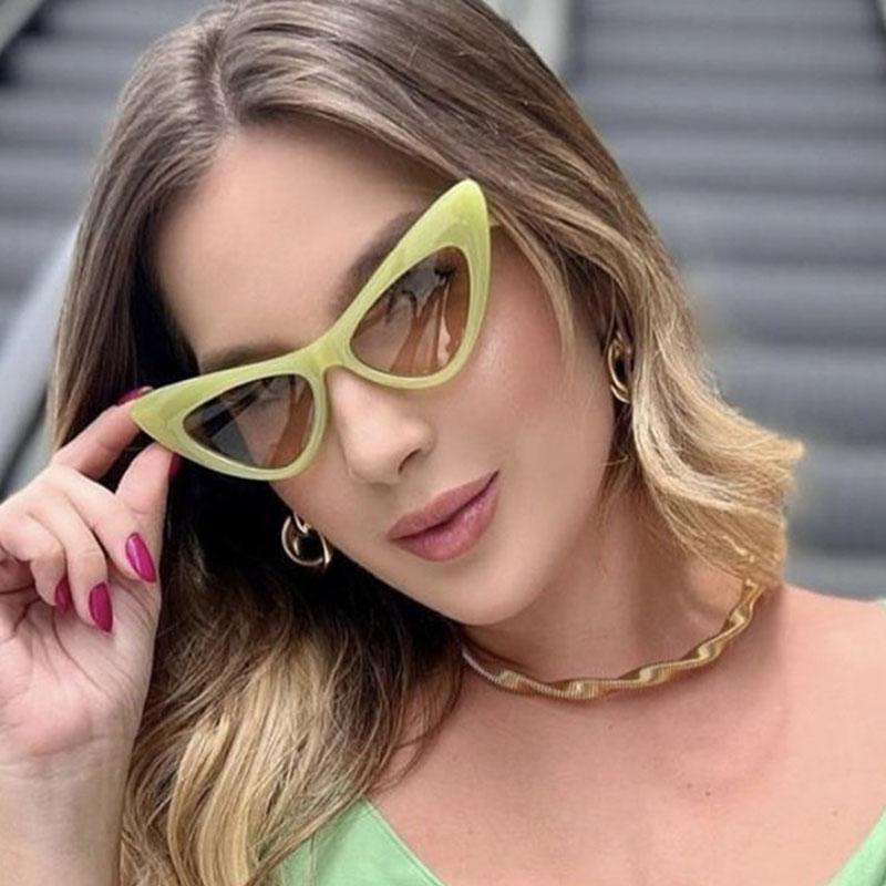 New Fashion Vintage Cat Eye Sunglasses Women Luxury Brand Designer For Female Punk Sun Glasses Trending Sexy Ladies Shades UV400