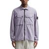 Stone Island Solid Color Logo Organic Cotton Washed Double Pocket Collar Long Sleeve Shirt Jacket Men jackets 7915102WN-V0147