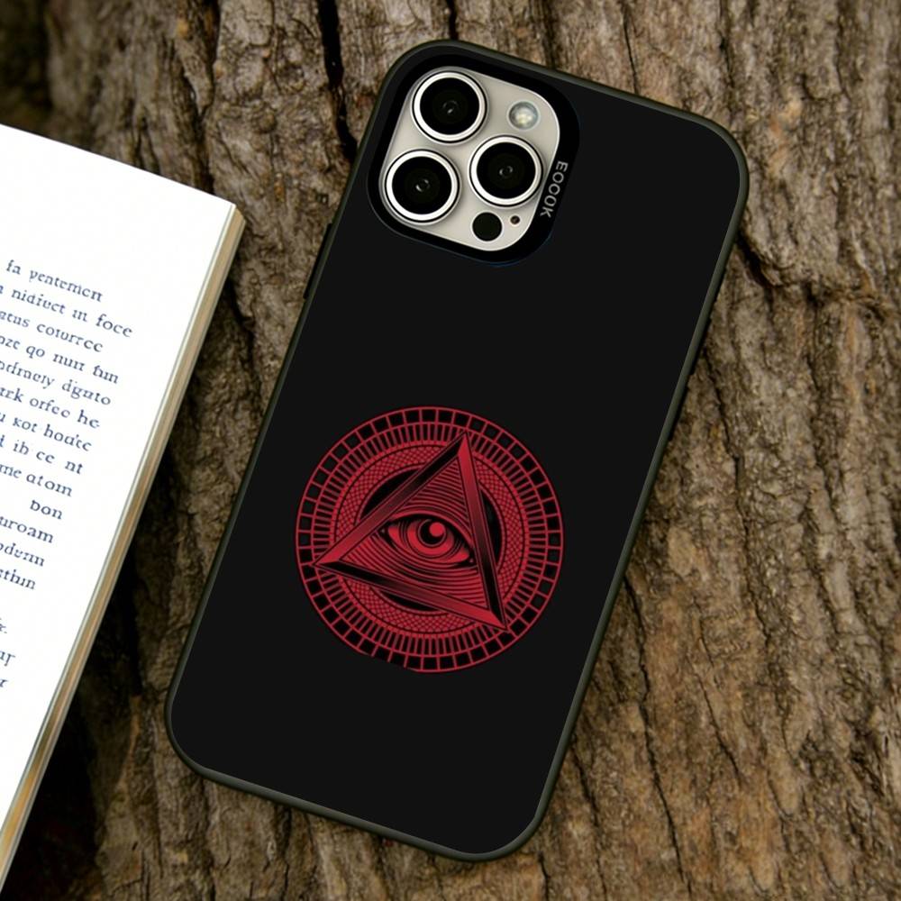 

Ancient Egyptian Symbols Phone Case For iPhone 17,16,15,14,13,12,11 Plus,Pro Max,XS,Colored Silver Plated Inside Cover iPhone14ProMax