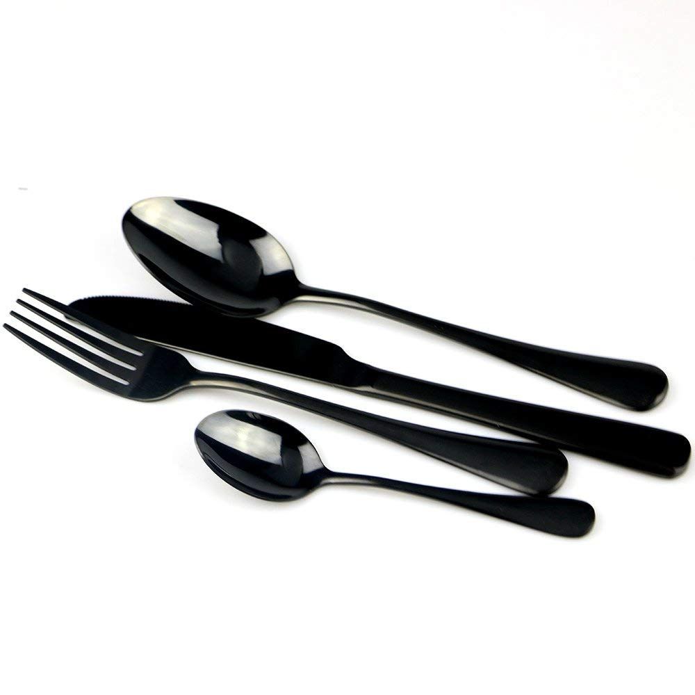 Restaurant Home Hotel Matte Set, Satin Finish Stainless Steel Flatware Set, Tableware Cutlery Set Utensils for Kitchens