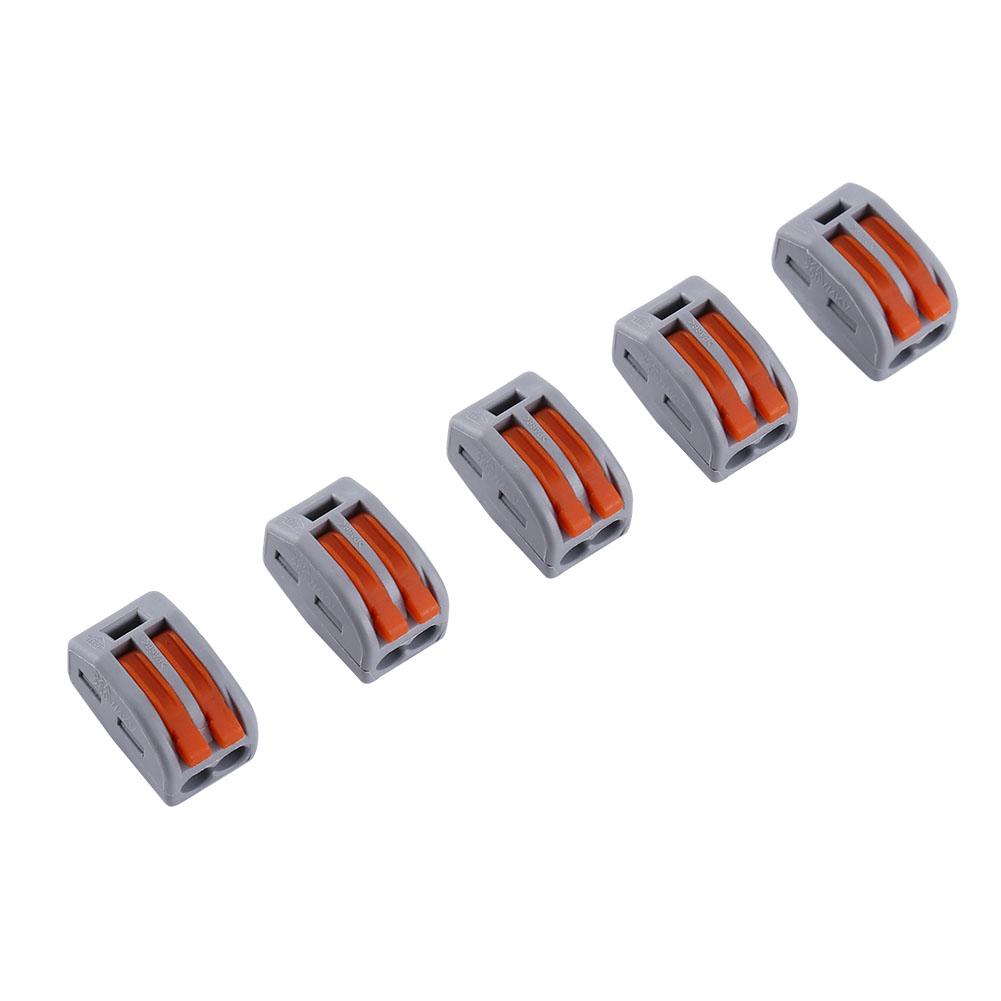 

20pcs 2 Way Reusable Spring Lever Terminal Block Electric Cable Connector Wire