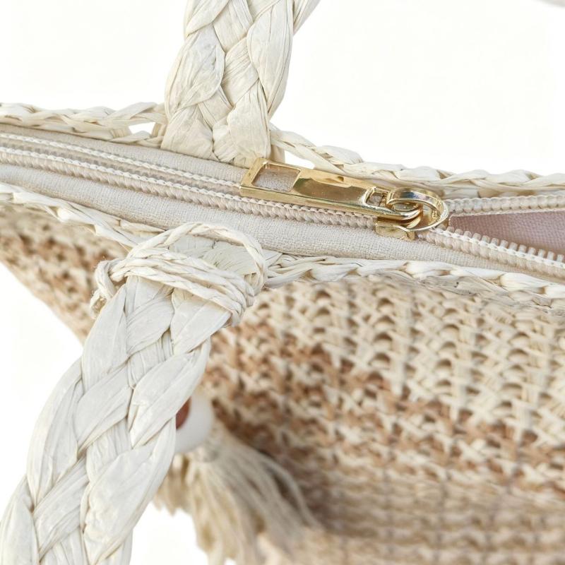 Woven Tote Bag For Women Large Capacity Grass Woven Shoulder Bag Beach Vacation Beach Bag Versatile Casual Outdoor Play Handbag